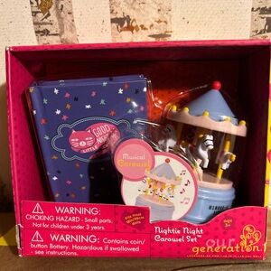 Our Generation Musical Carousel Set - Blue and Pink